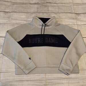 Under Armour Notre Dame Fighting Irish Womens Size XL Loose Crop Top Sweatshirt